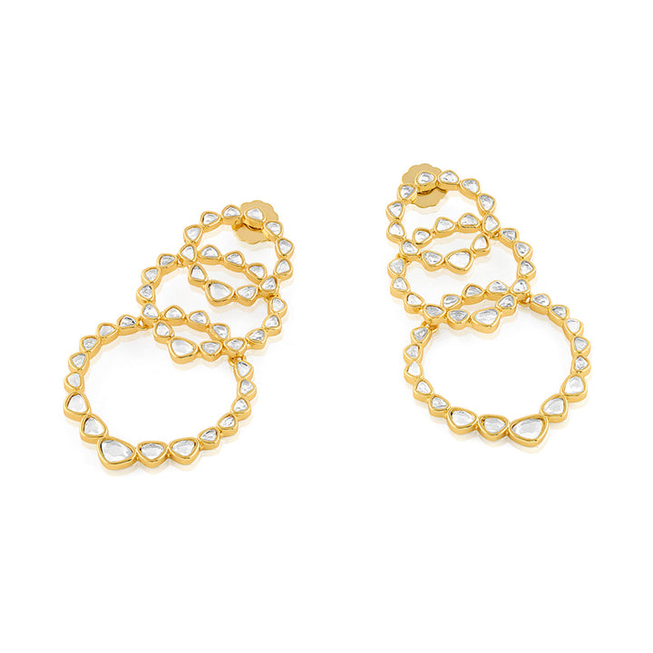 Teesra Hoop Danglers