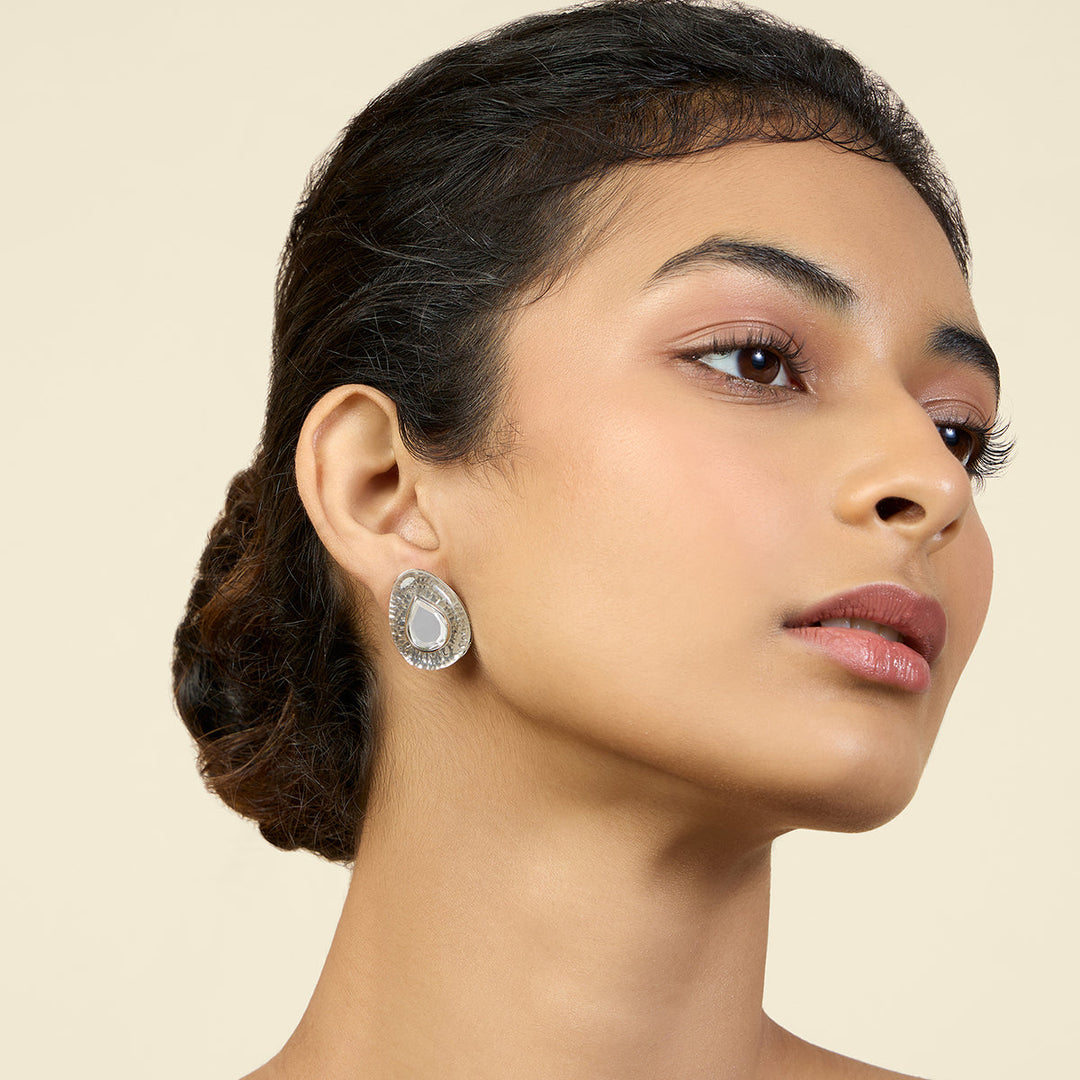 White Mirror Boondein Studs