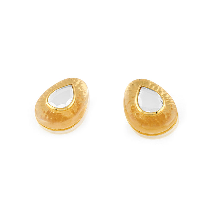 Gold Mirror Boondein Studs