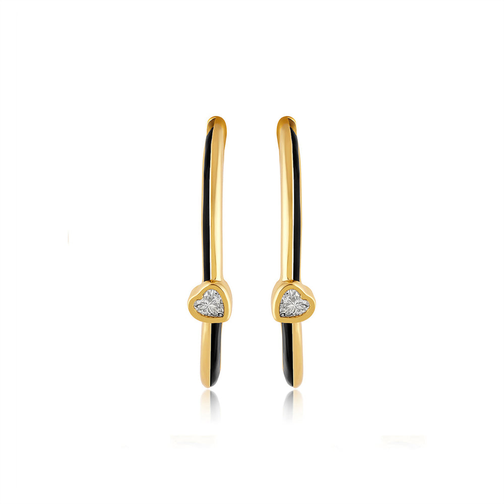 Black Sweet Heart Hoops