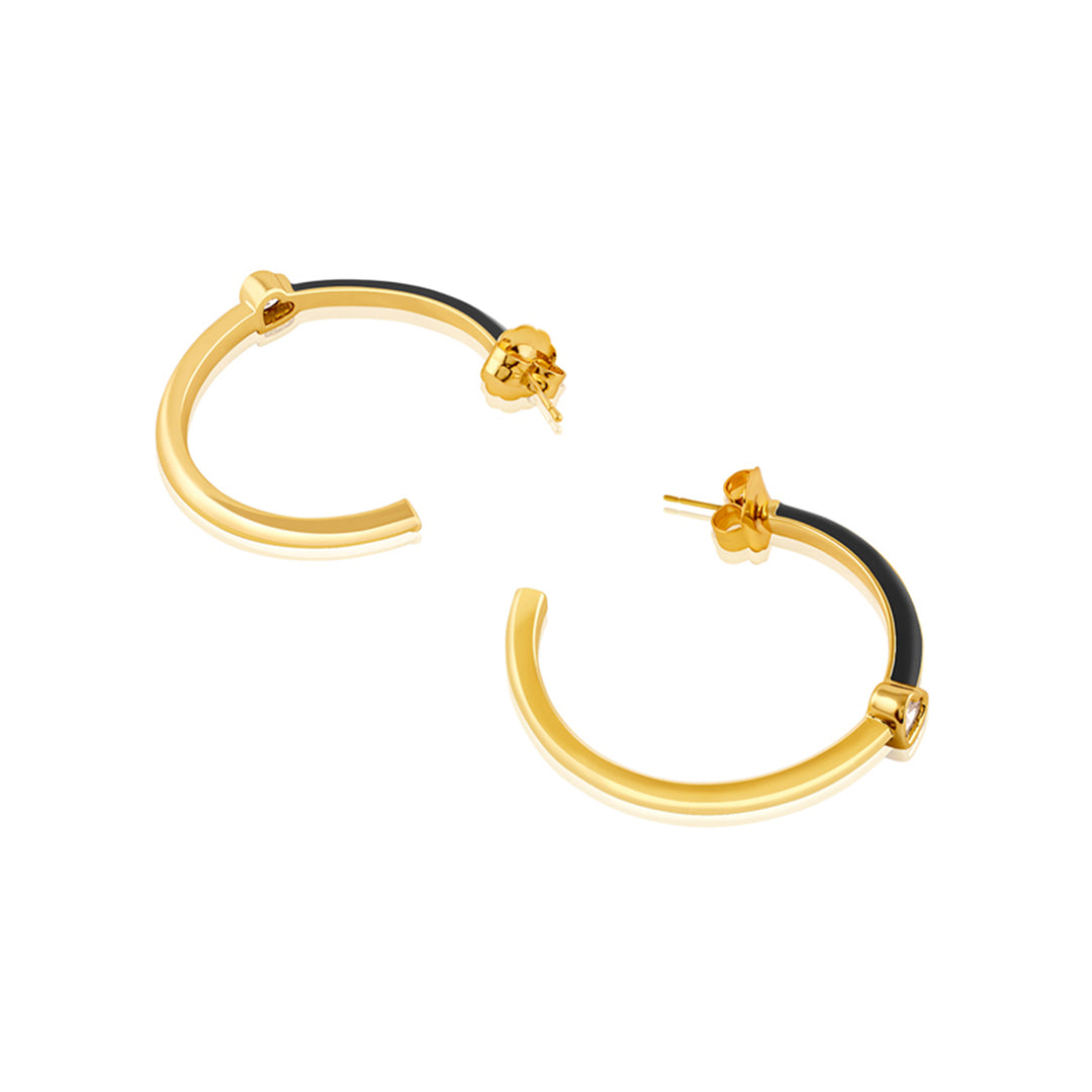 Black Sweet Heart Hoops