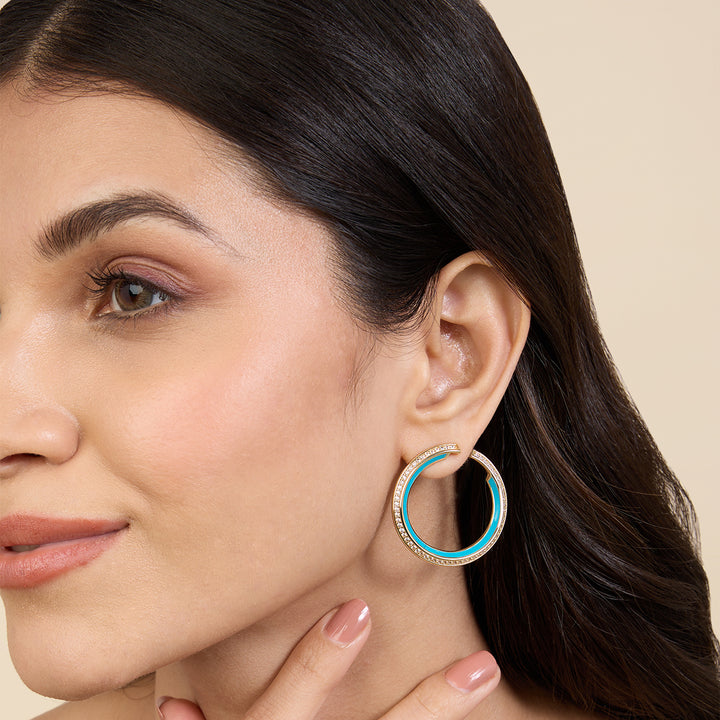 Turquoise Magic Hoops