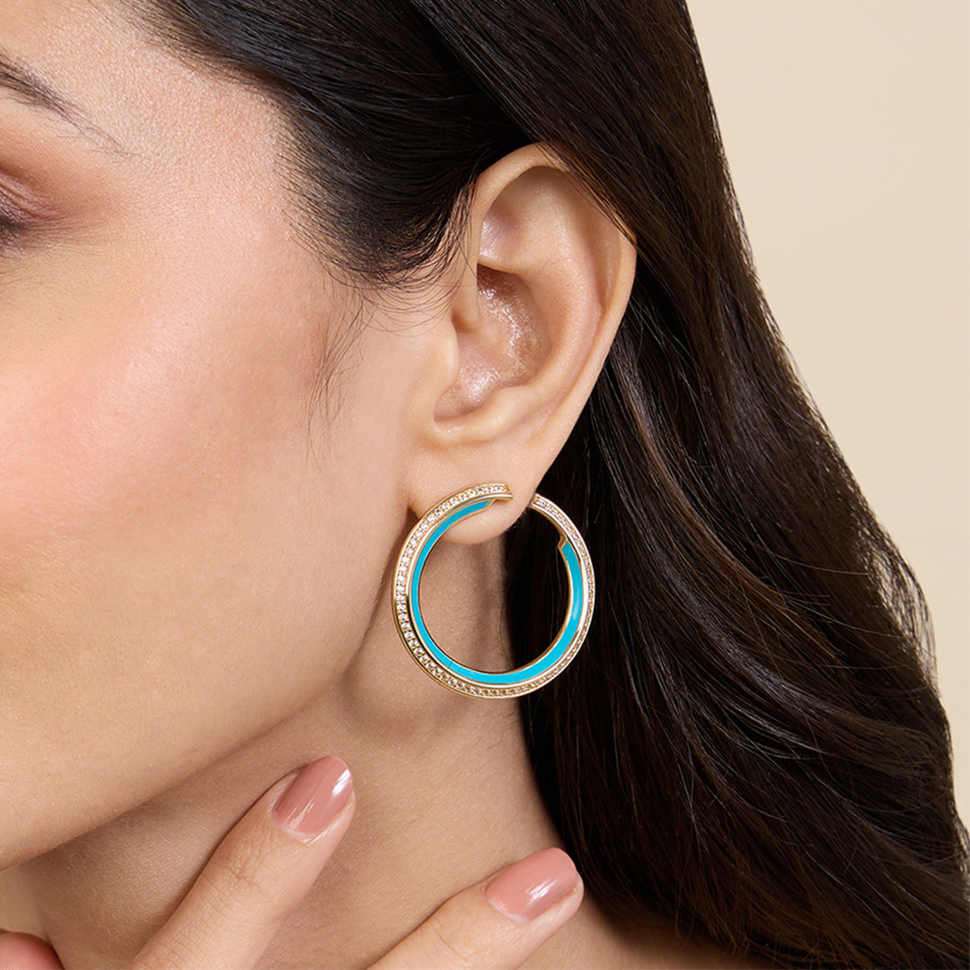 Turquoise Magic Hoops