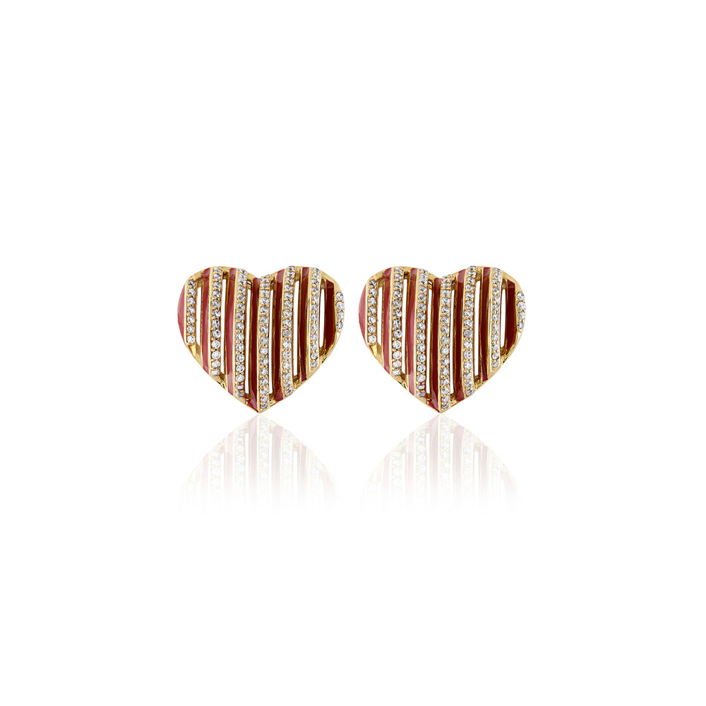 Ruby Heartbeat Earrings