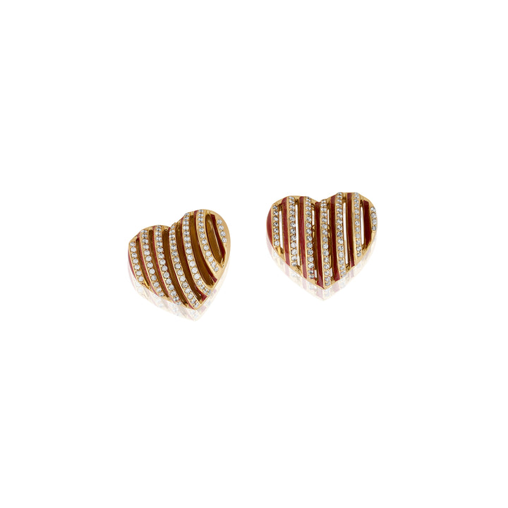 Ruby Heartbeat Earrings