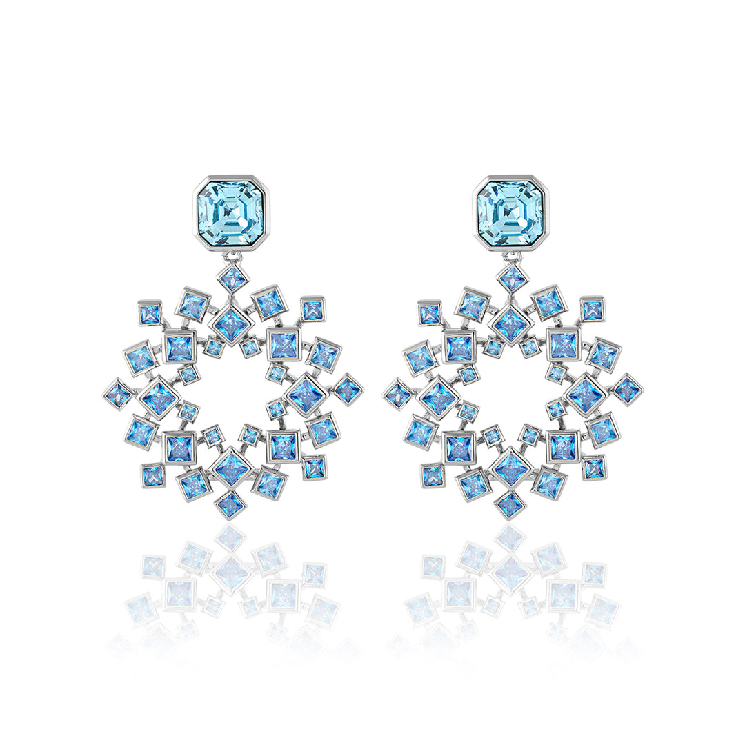 Aquamarine Cosmic Flair Earrings