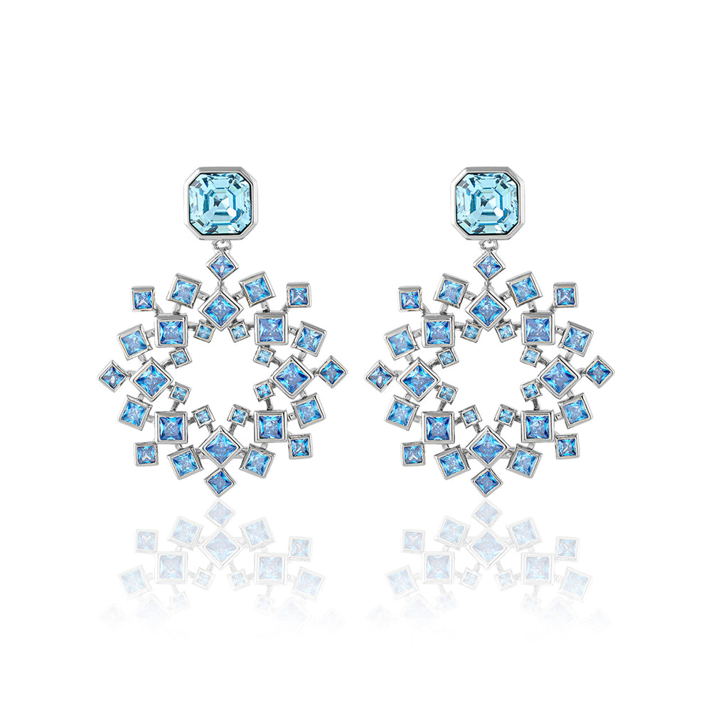 Aquamarine Cosmic Flair Earrings