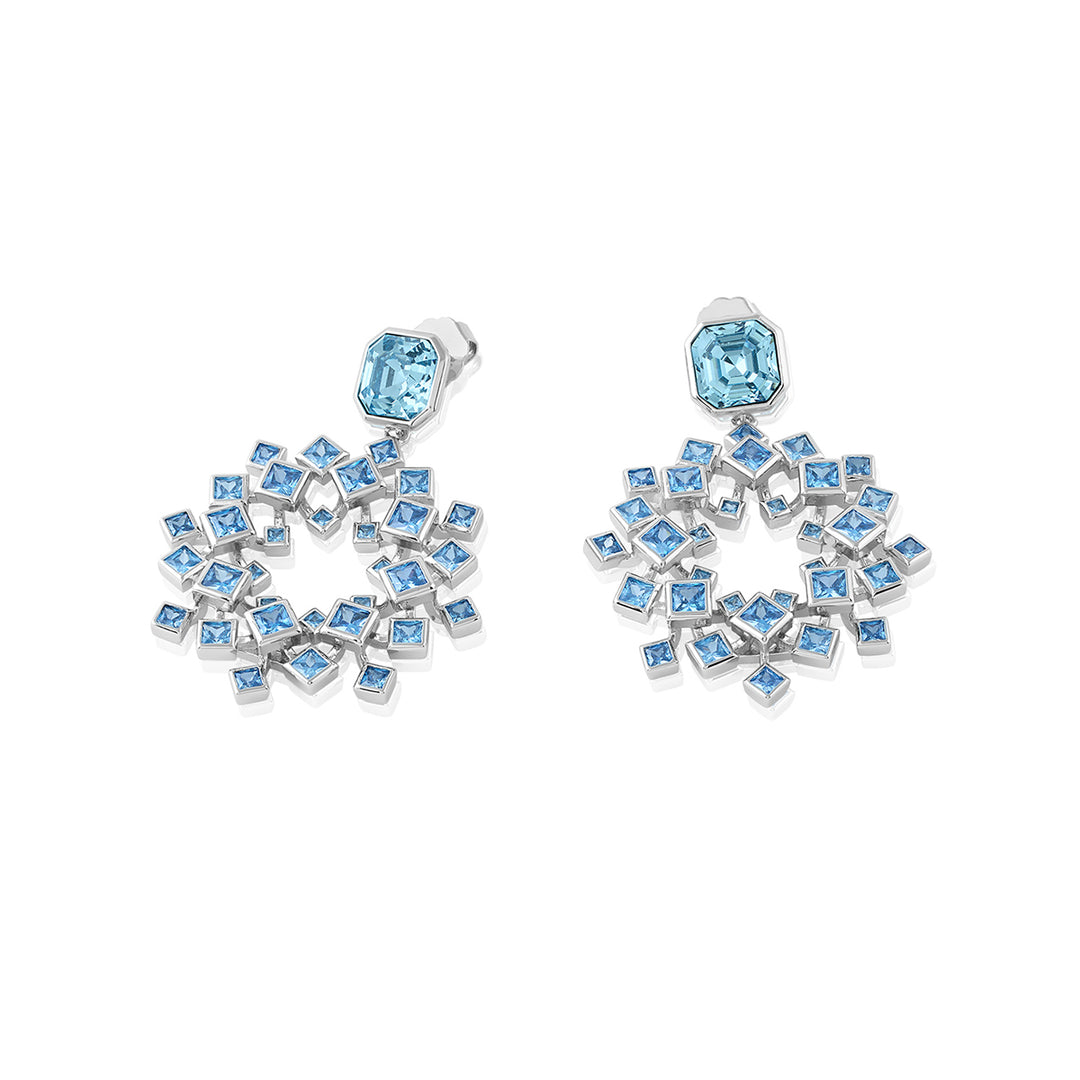 Aquamarine Cosmic Flair Earrings