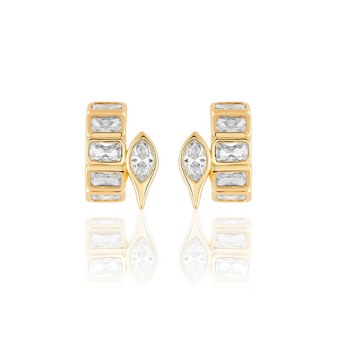 Tennis Girlie Huggie Earrings