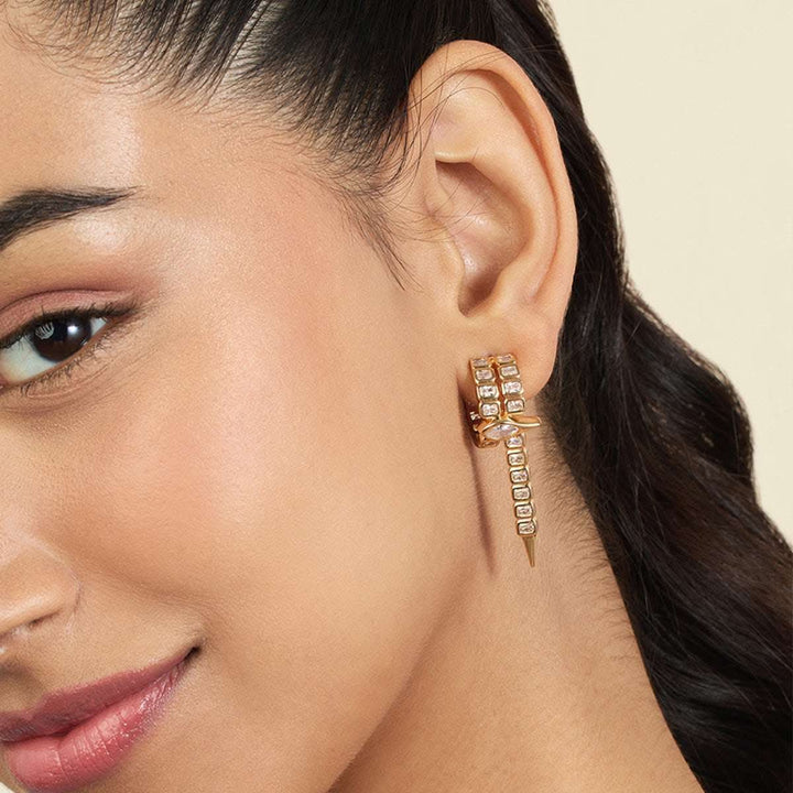 Punk Tennis Hoop Danglers