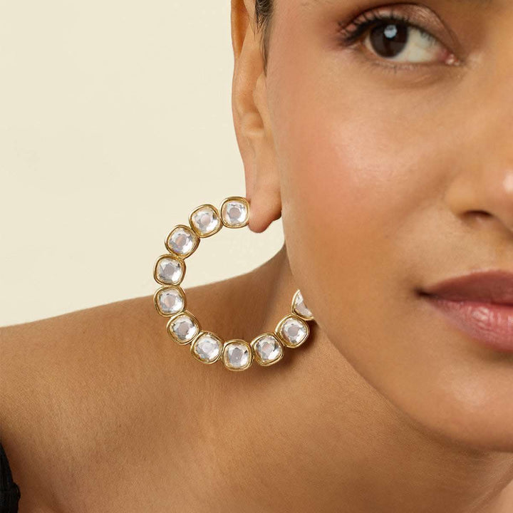 Aqua Goals Statement Reversible Earrings