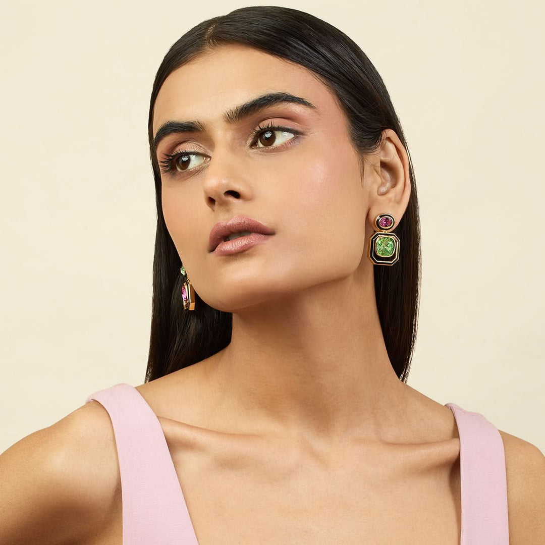 Amethyst Kelp Mismatched Earrings