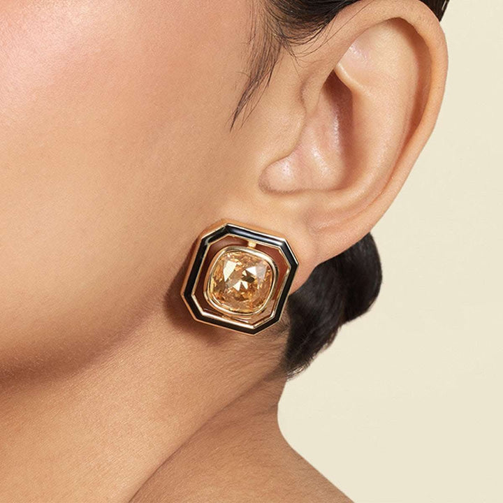 Mocha Mousse Square Studs