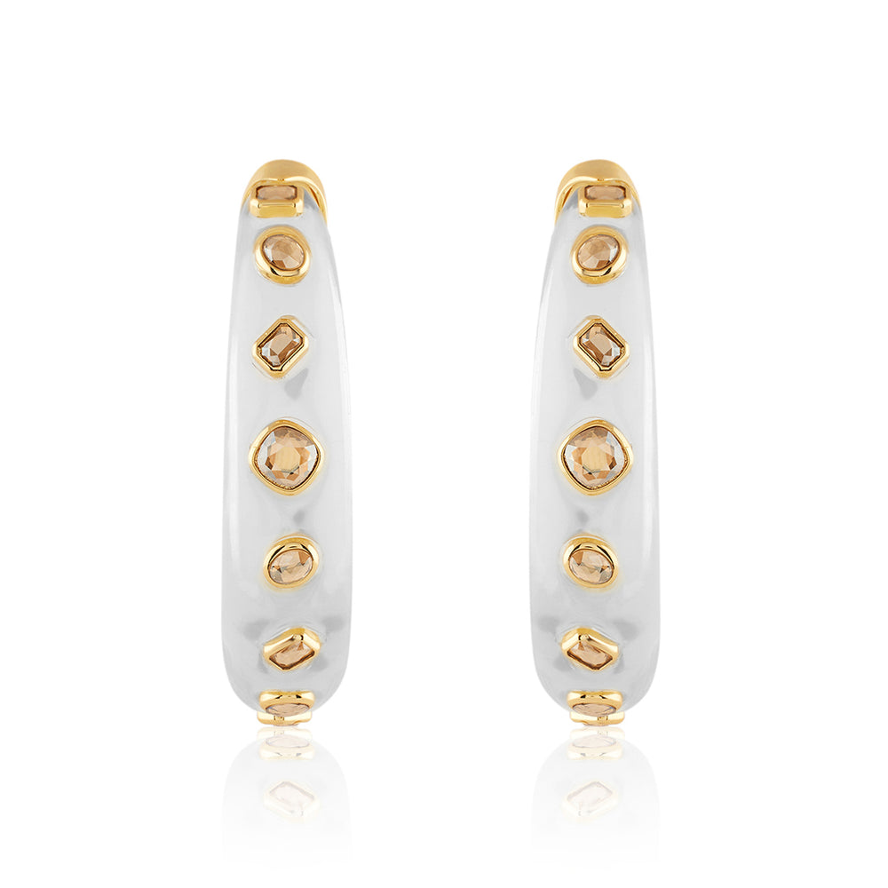 Clear Core Hoop Earrings