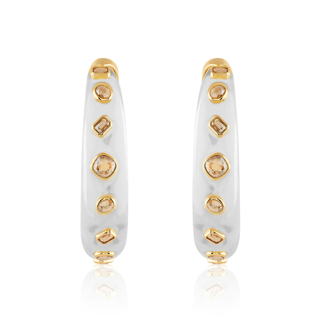 Clear Core Hoop Earrings