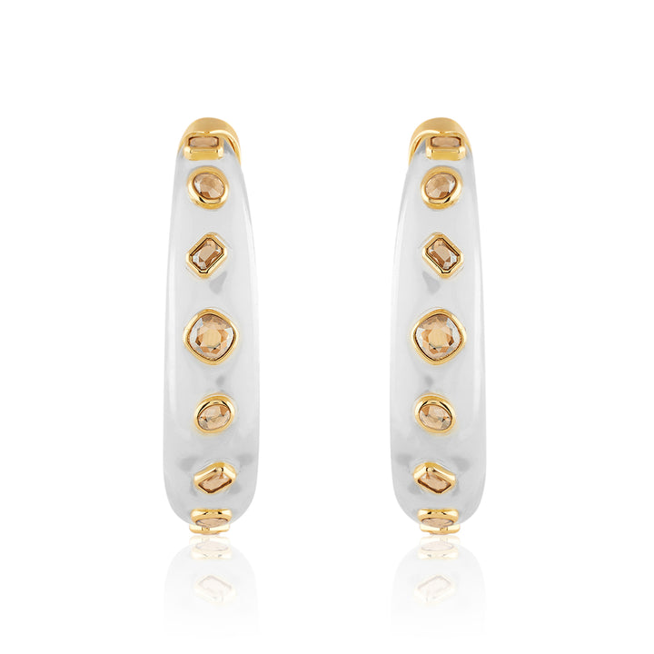 Clear Core Hoop Earrings