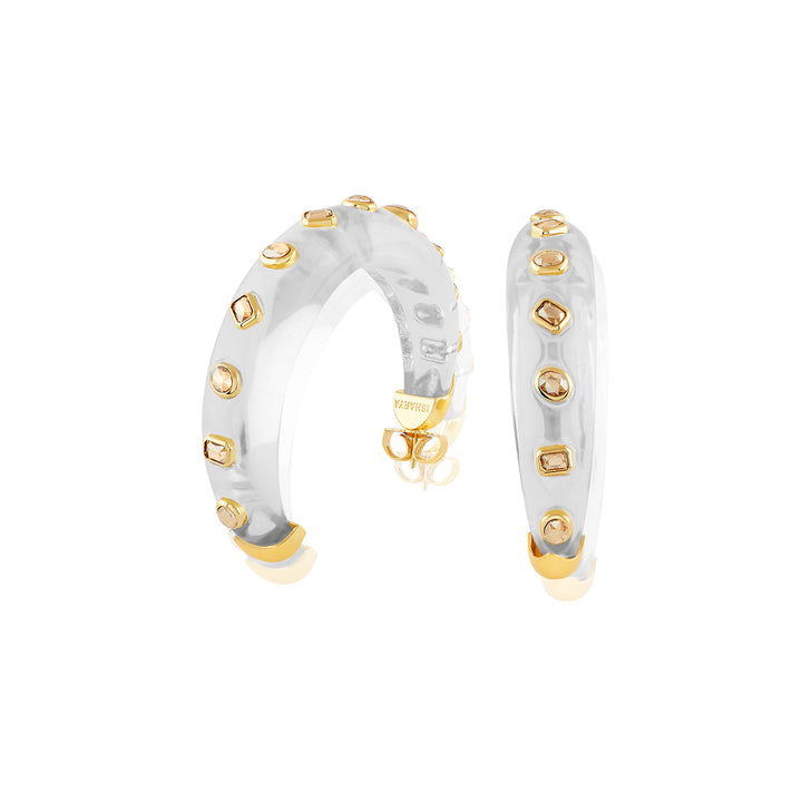 Clear Core Hoop Earrings