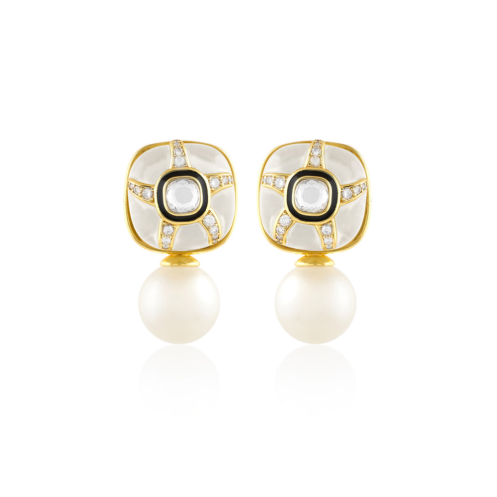 Pearl Diver Stud Earrings