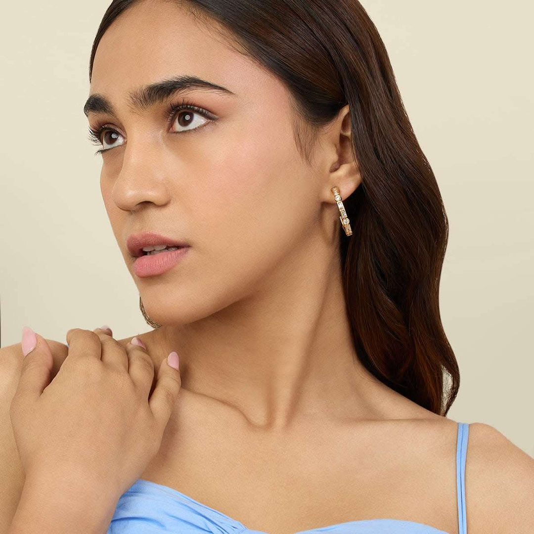 Summer Crystal Hoops