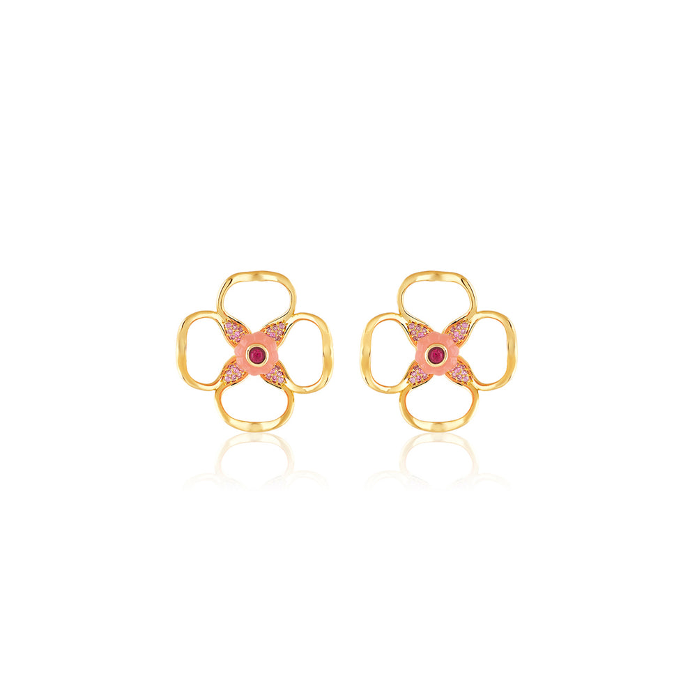 Rosé Glimmer Stud Earrings