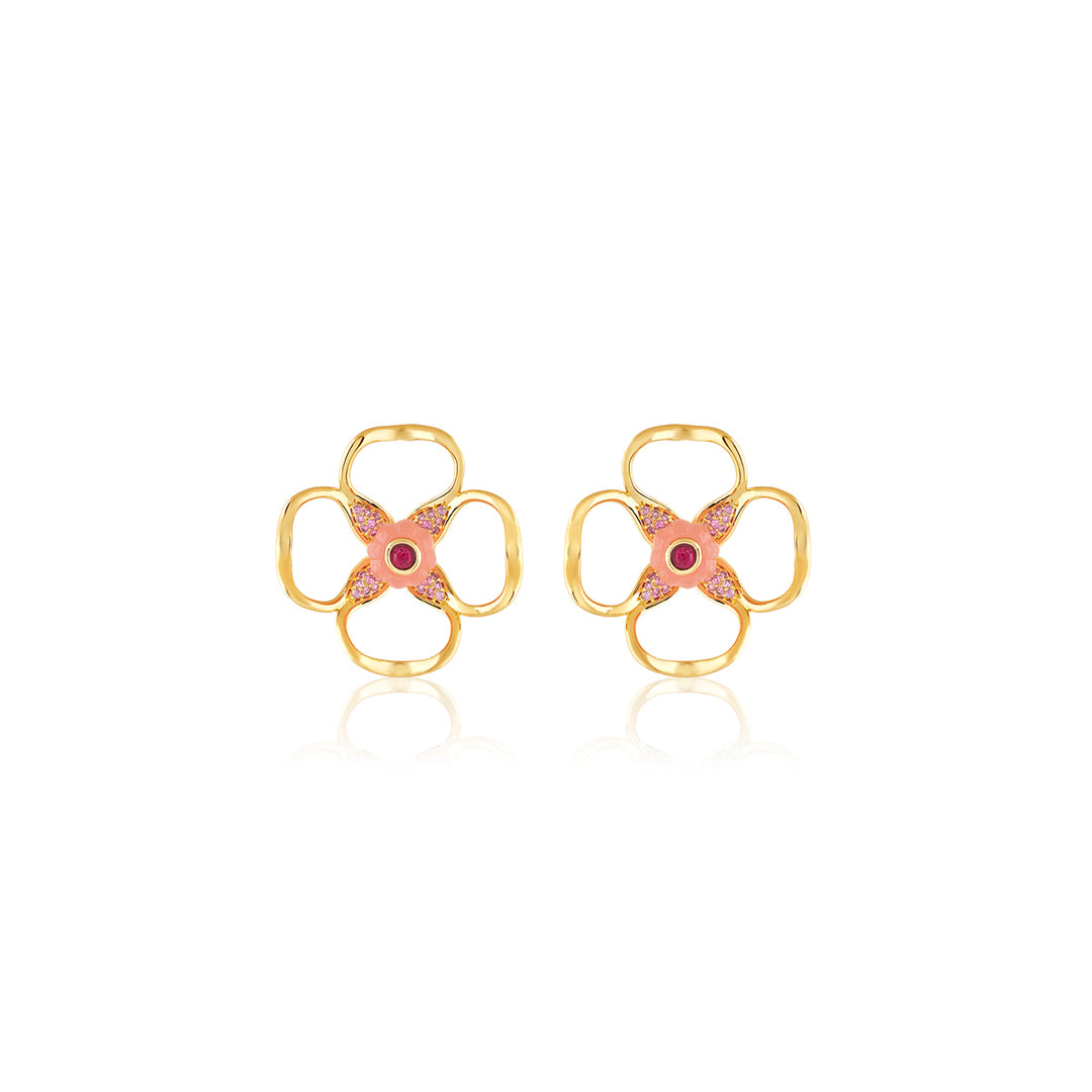 Rosé Glimmer Stud Earrings