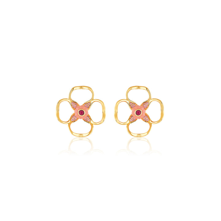 Rosé Glimmer Stud Earrings