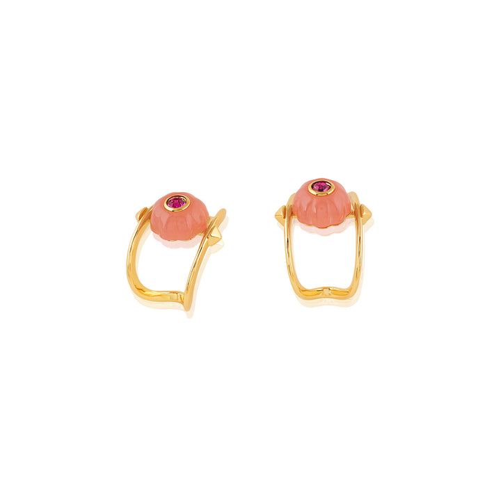 Rosé Mirage Huggie Hoops