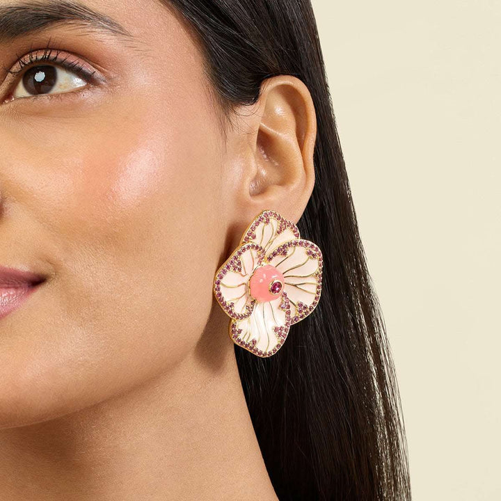 Rosé Frost Stud Earrings