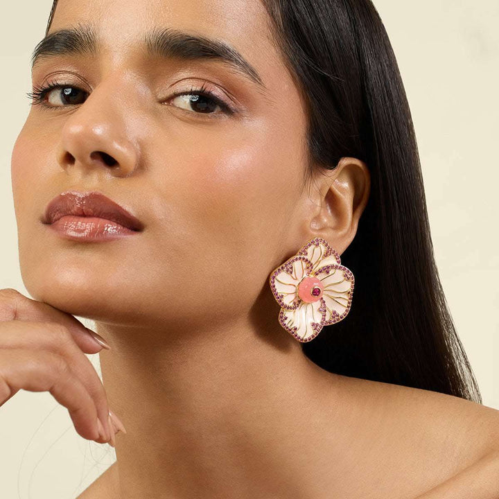 Rosé Frost Stud Earrings