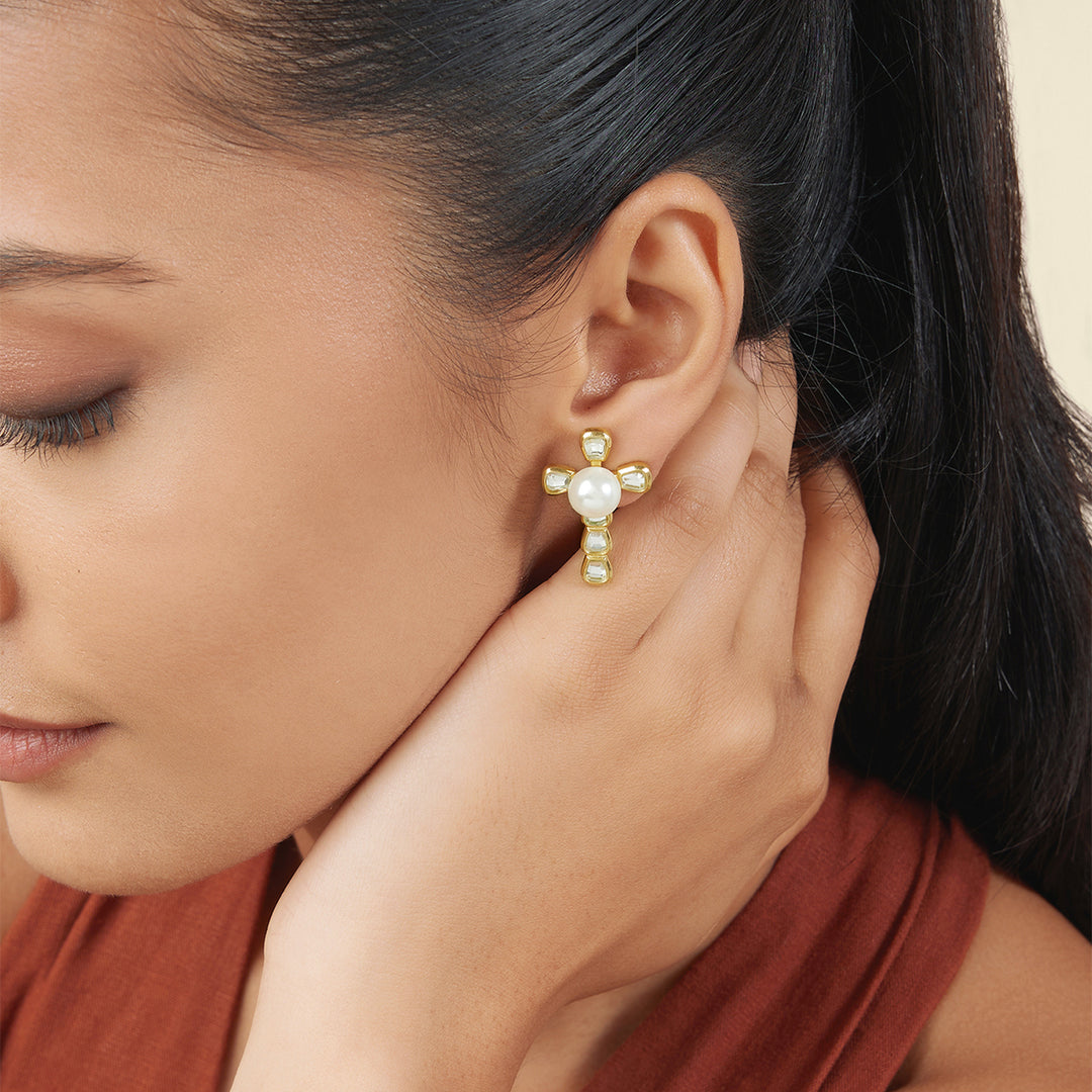 Golden Cross Mirage Studs
