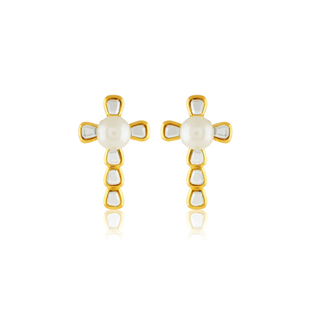Golden Cross Mirage Studs