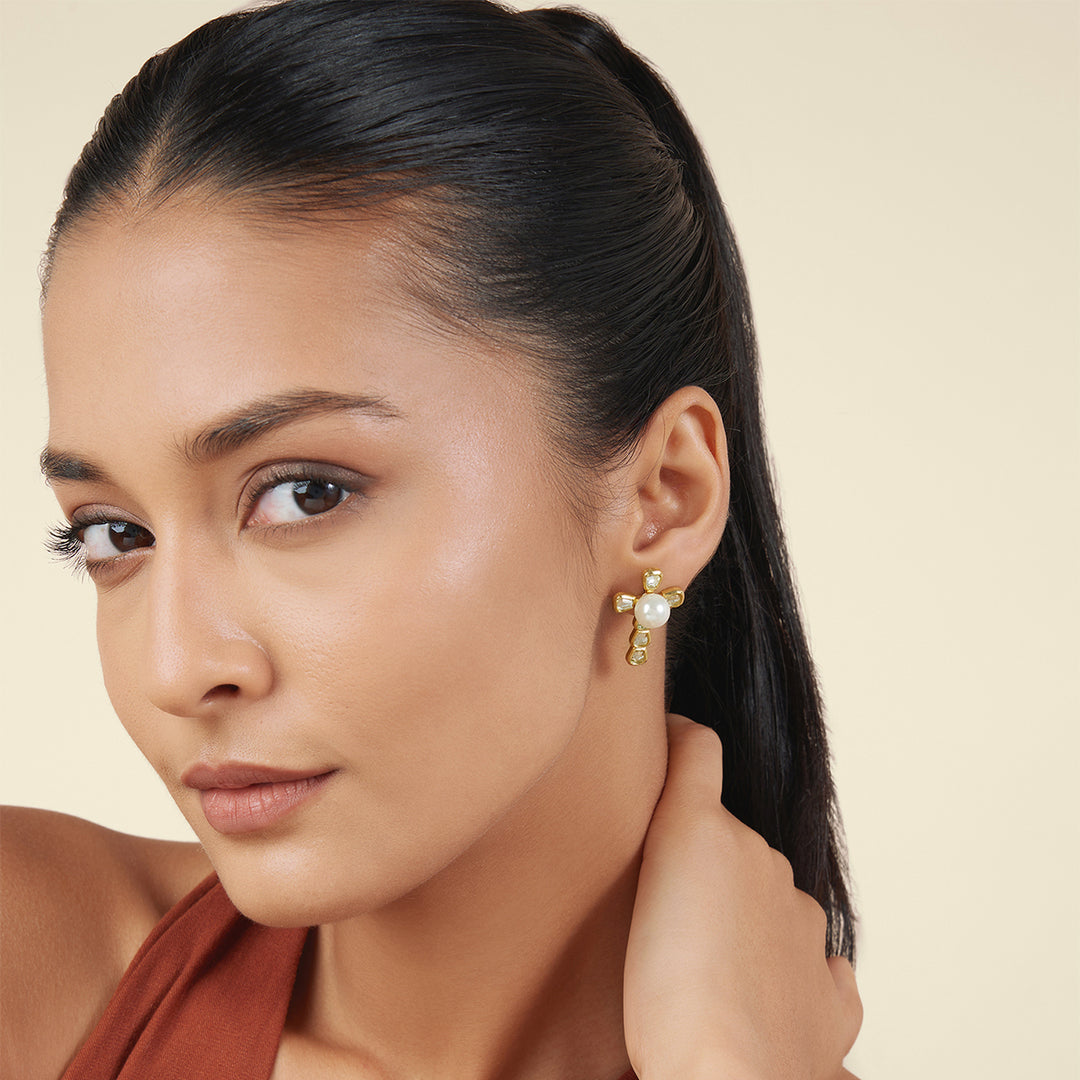 Golden Cross Mirage Studs
