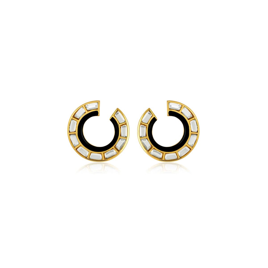 Art Deco Mirror Front-Back Studs