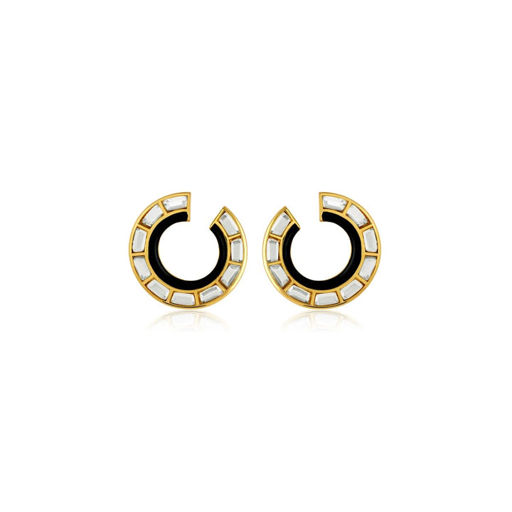 Art Deco Mirror Front-Back Studs