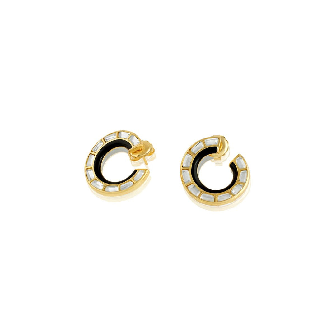 Art Deco Mirror Front-Back Studs