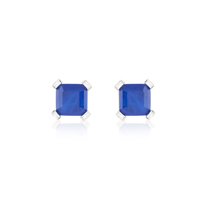 Sapphire Majesty Square Studs