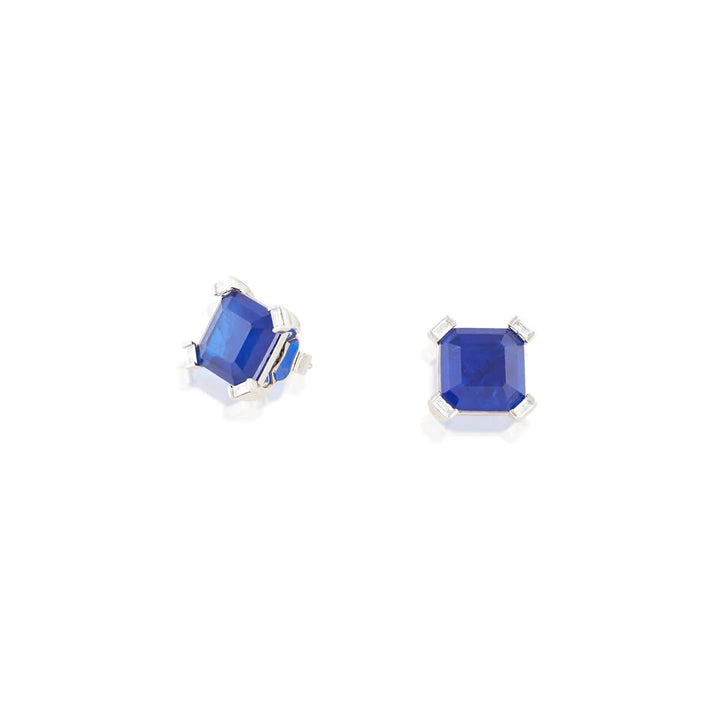 Sapphire Majesty Square Studs
