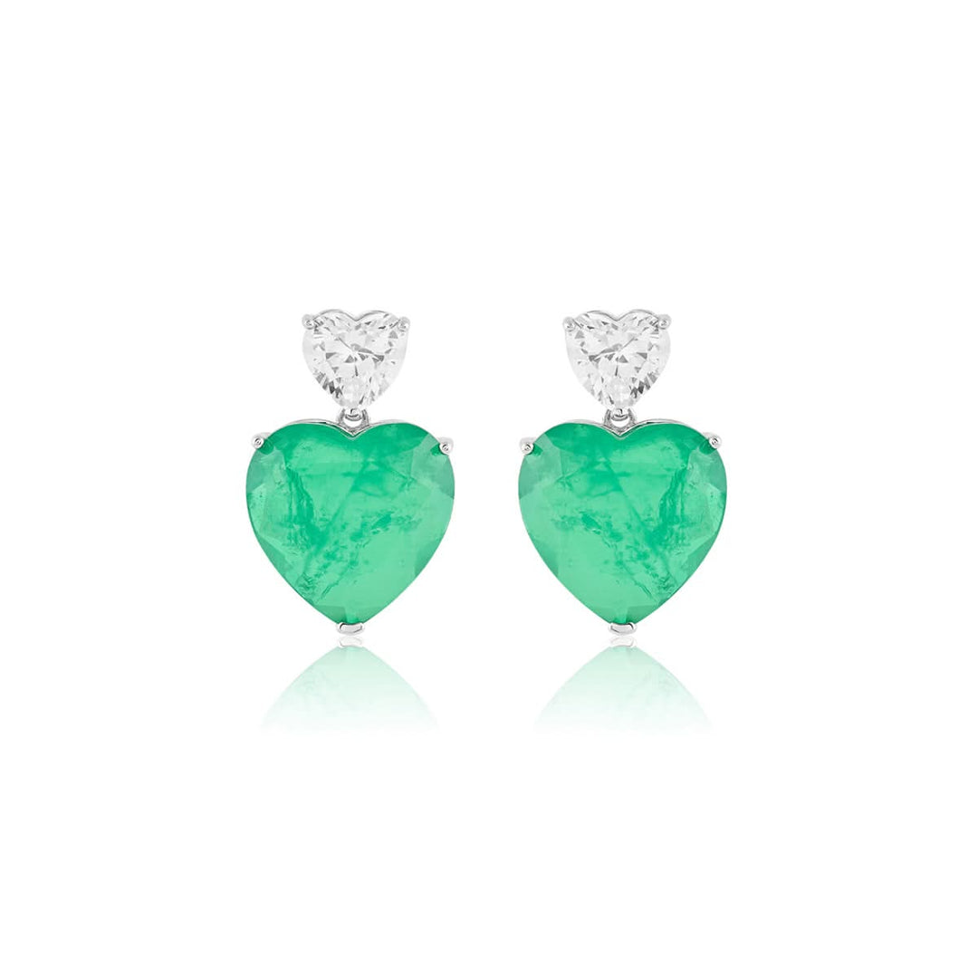 Emerald Heart Elegance Earrings