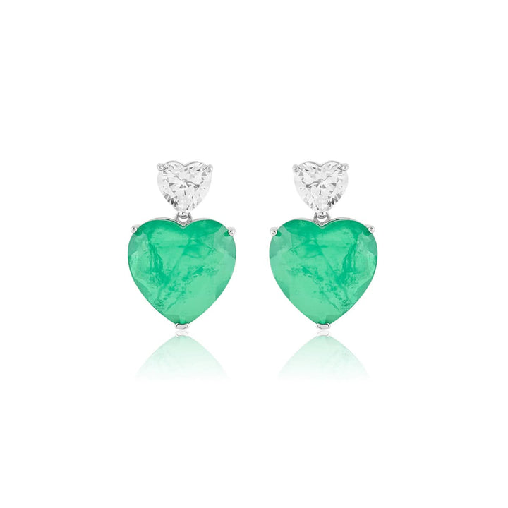 Emerald Heart Elegance Earrings