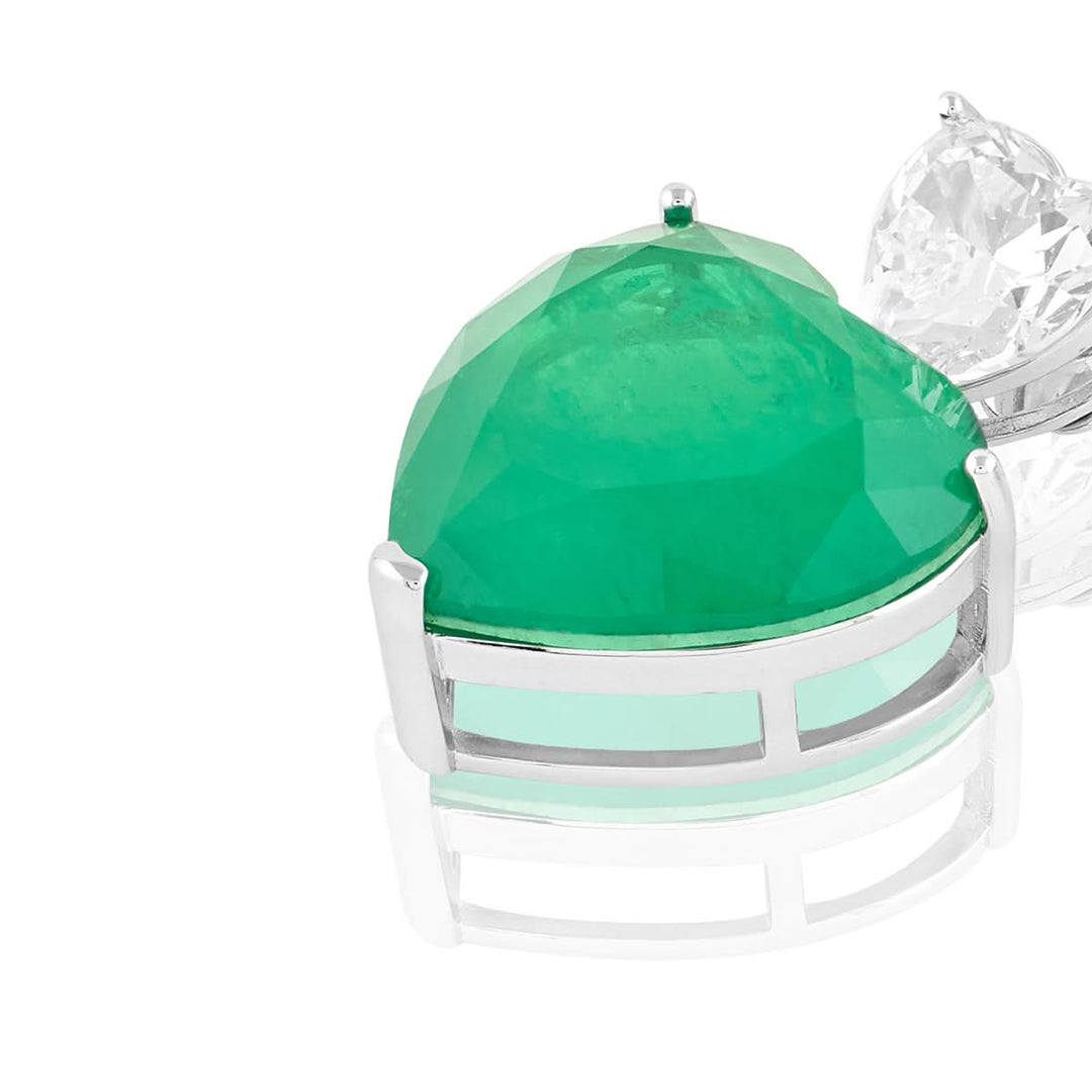 Emerald Heart Elegance Earrings