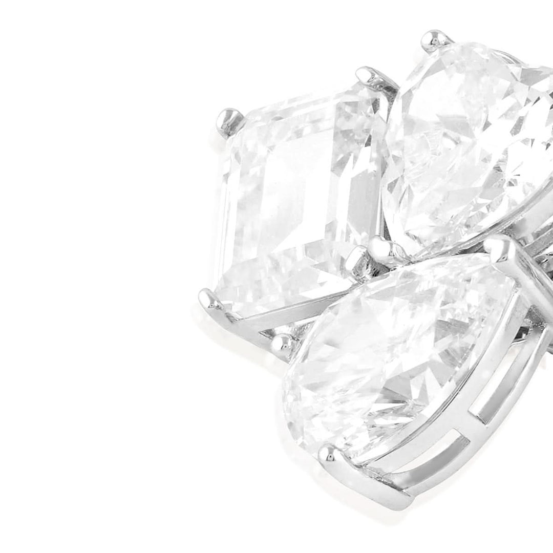 Silver Luxe Geometric Studs
