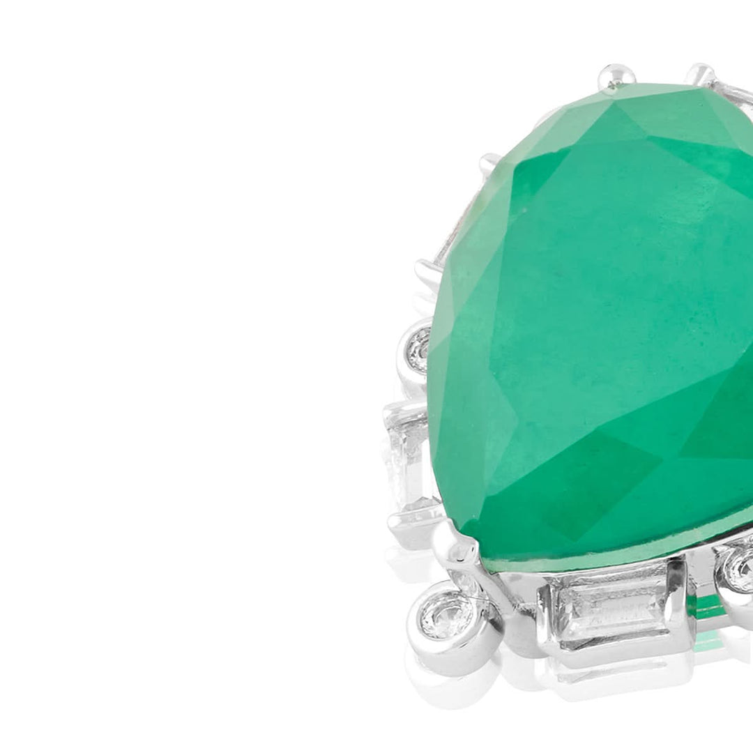 Emerald Radiance Heart Studs