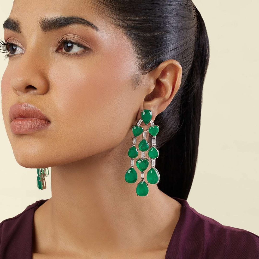Emerald Waterfall Luxe Earrings