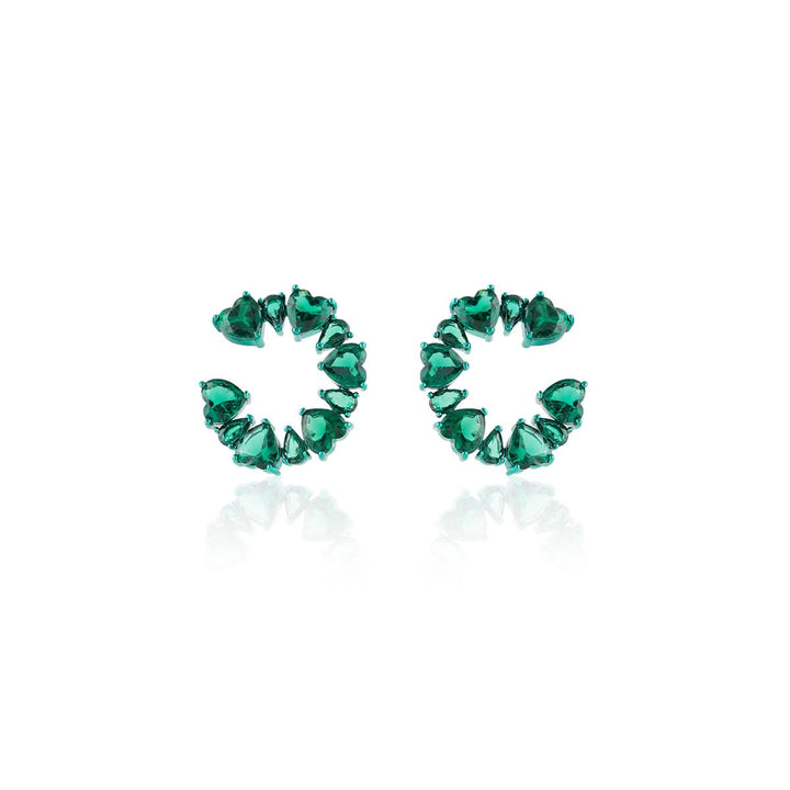 Emerald Halo Studs