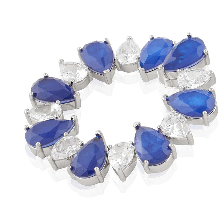 Sapphire Glow Circle Studs