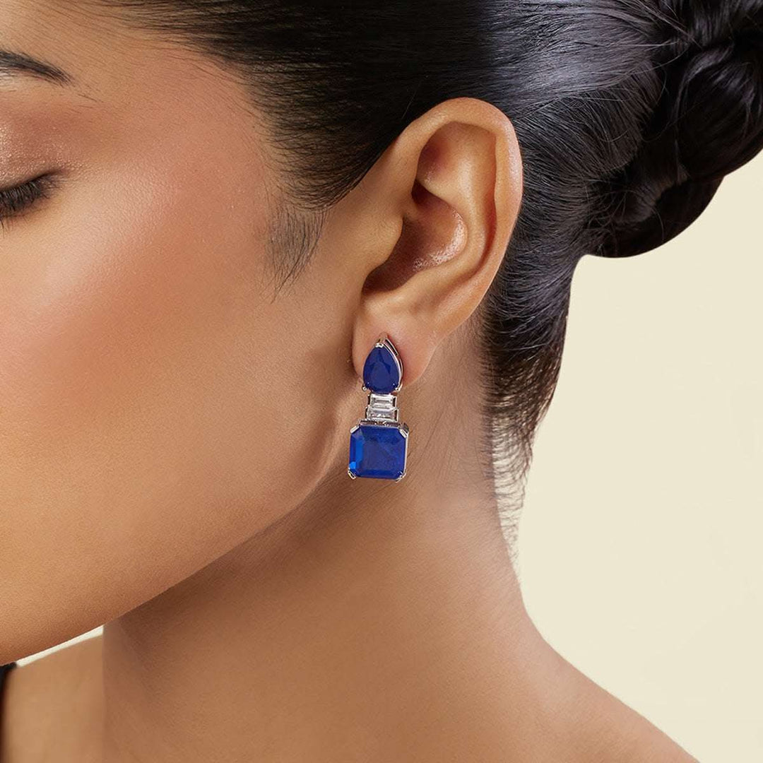 Sapphire Radiance Dangle Earrings