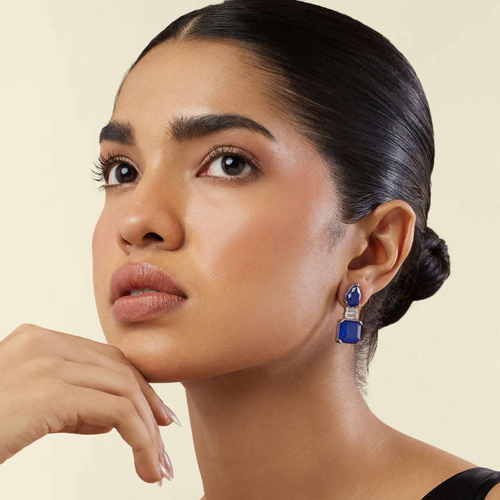 Sapphire Radiance Dangle Earrings