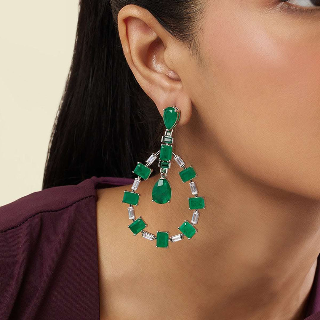 Emerald Luxe Dangler Earrings