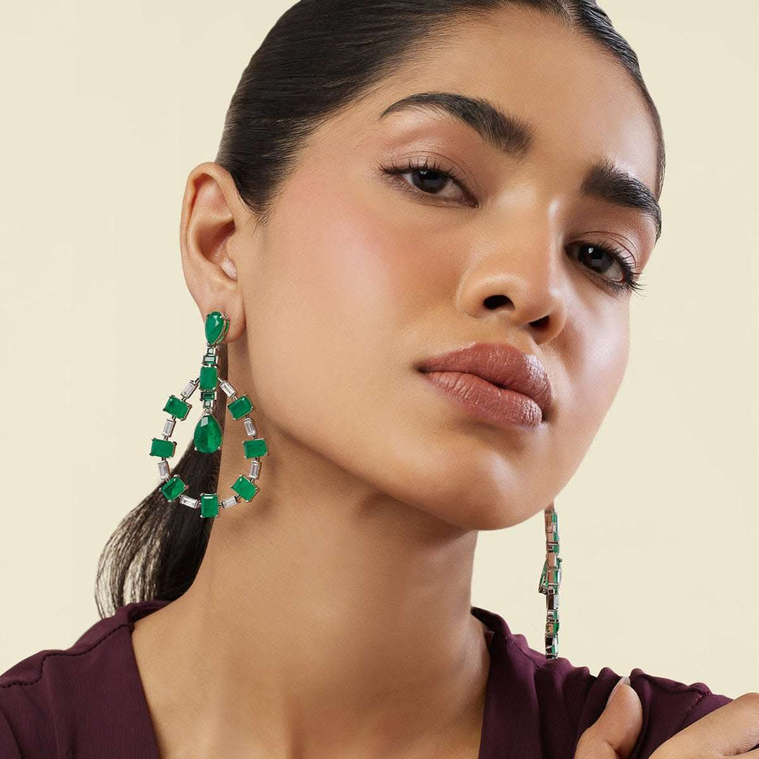Emerald Luxe Dangler Earrings