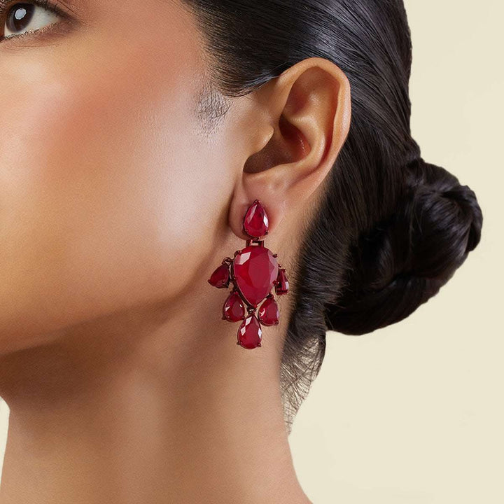 Crimson Luxe Dangler Earrings